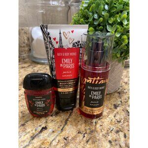 Bath & Body Works Emily In Paris New  “Paris Amour” 3-Pc Travel Size Set